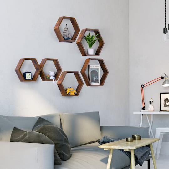 NEX™ Hexagon Floating Shelf Set
